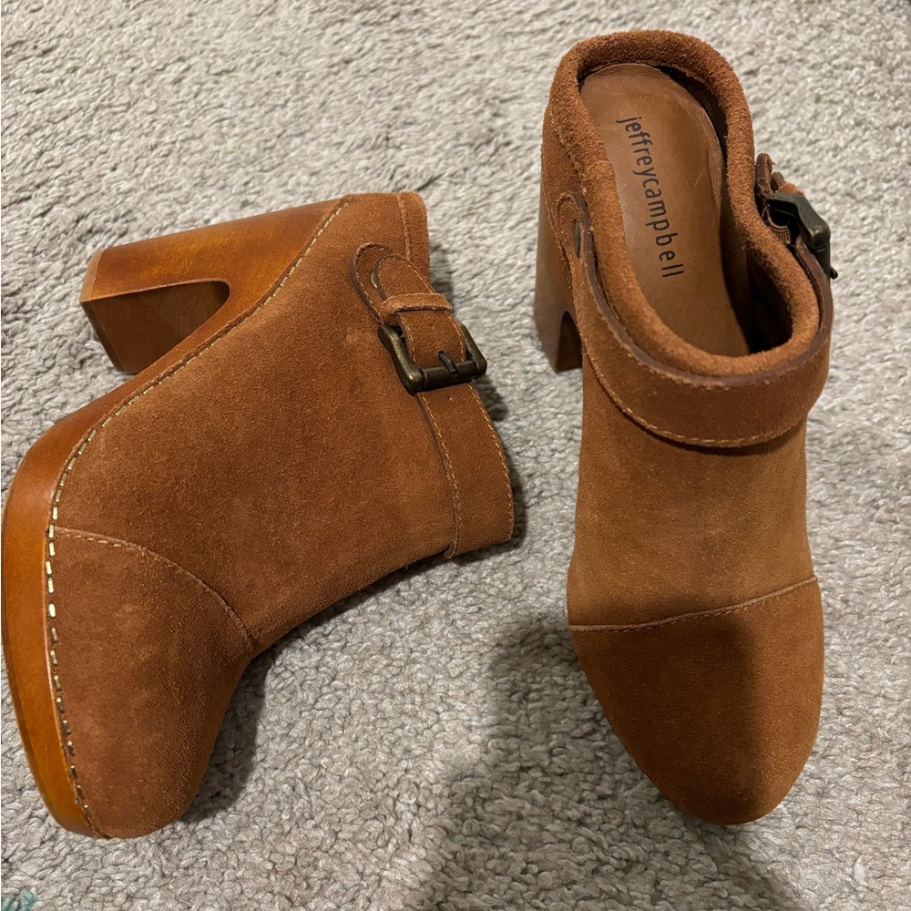 Jeffrey Campbell Brown Suede Ankle Booties